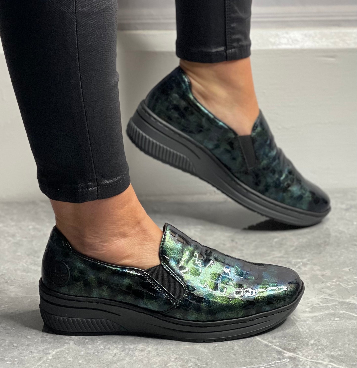 Rieker - Green Multi Slip On Shoe