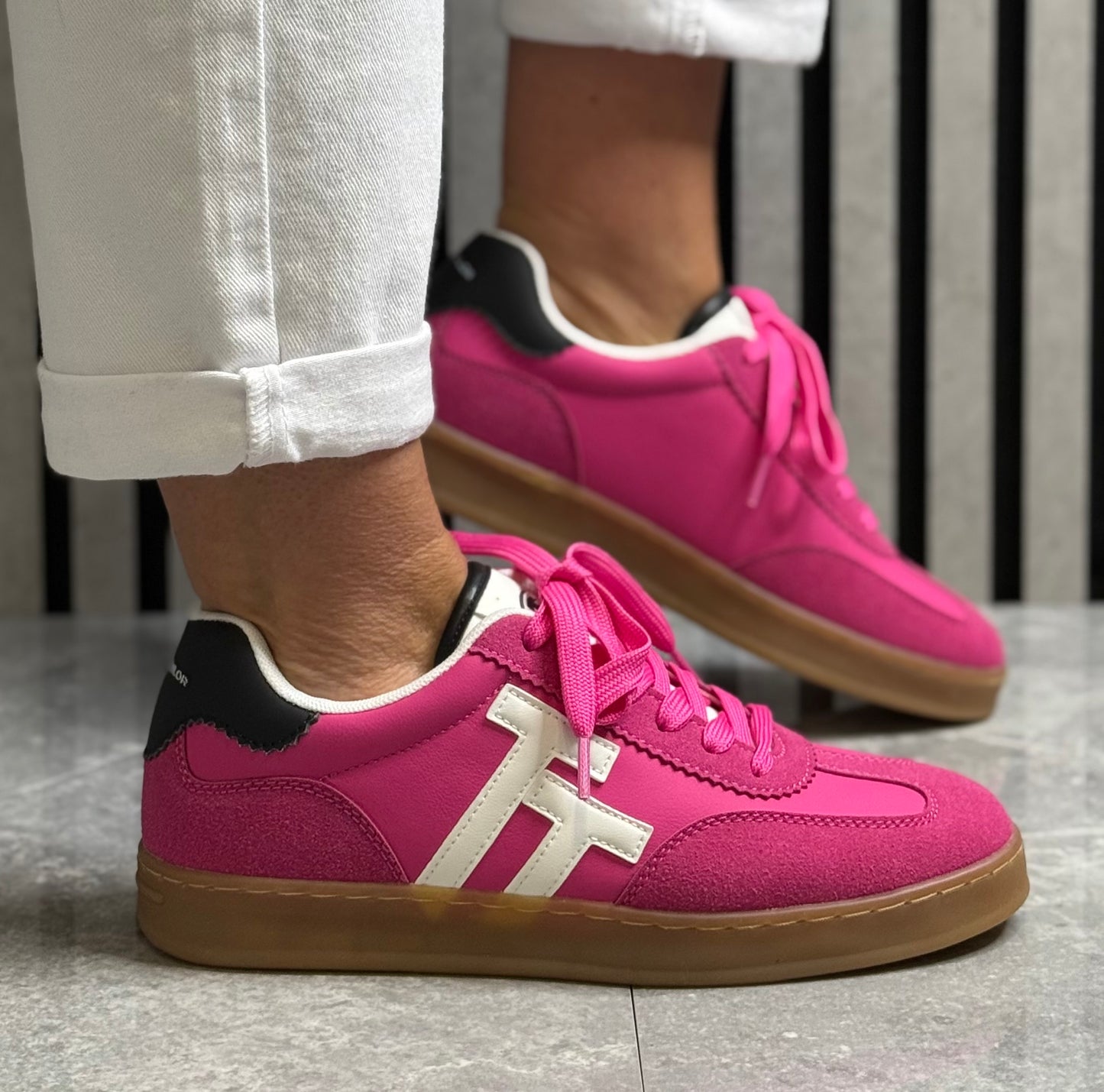 Tom Tailor - Hot Pink Gum Sole Trainer