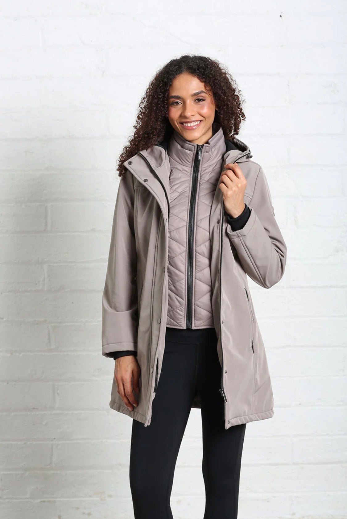 Rant & Rave - Elsie Taupe Softshell Coat