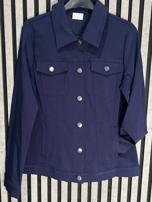 Navy Jean Style Stretch Jacket
