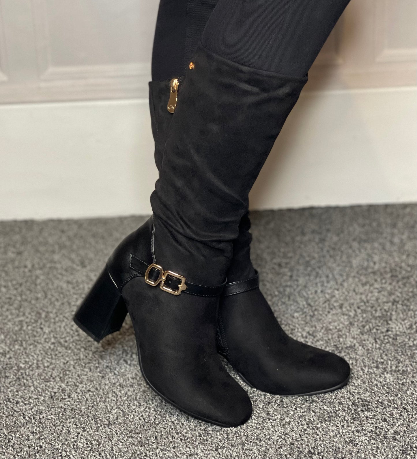Zanni & Co - 'Sidhum One' Ink Mid Slouch Boot