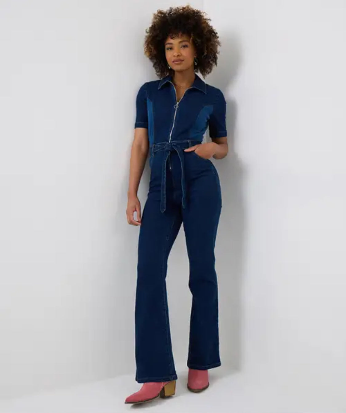 Joe Browns- Lexi Stretch Denim Panelled Jumpsuit