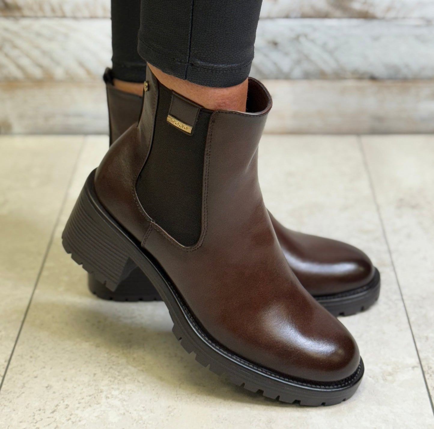 Patrizio Como - 'Loreto' Chocolate Block Heel Boot