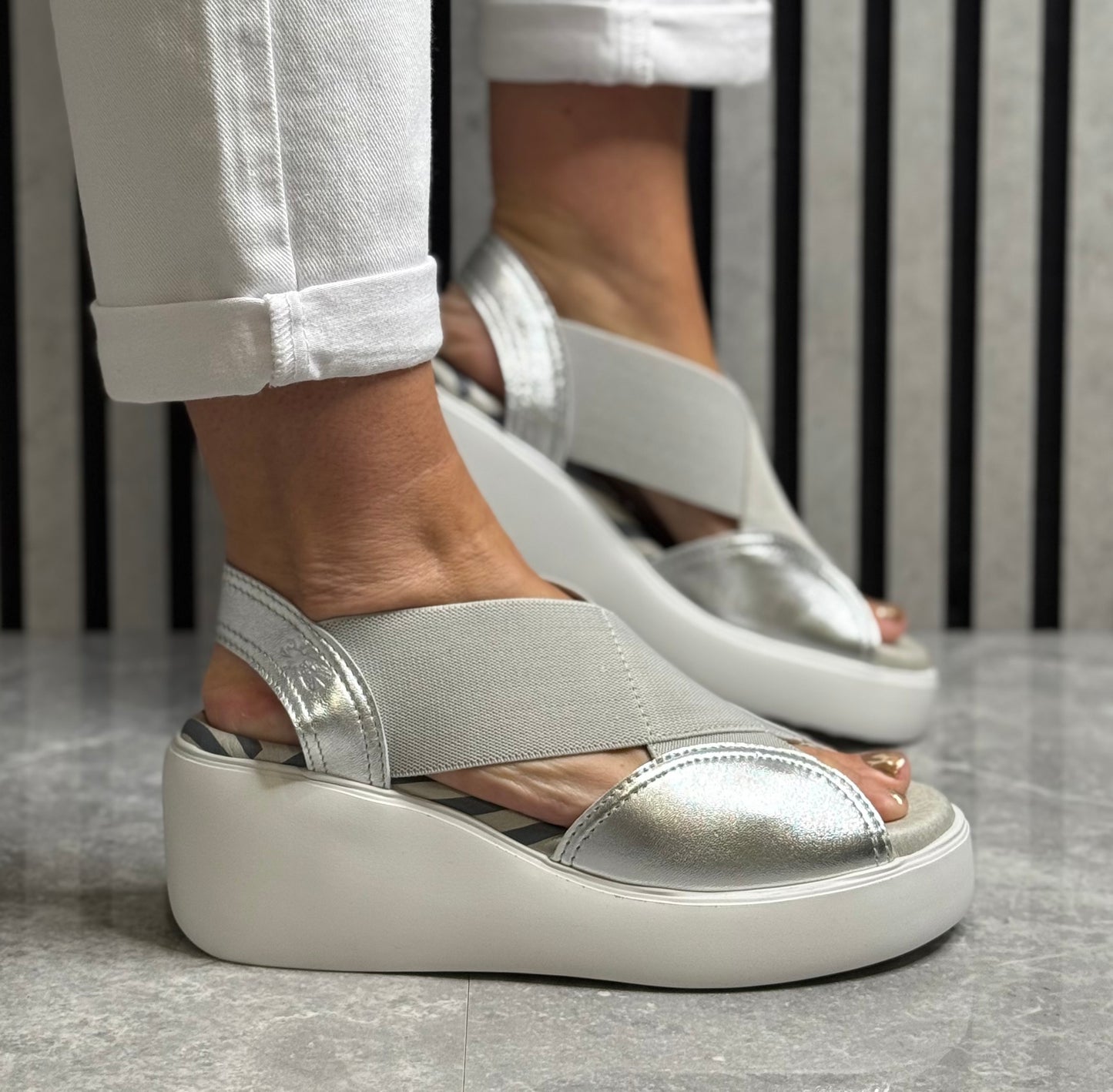 Fly London - Silver Sandal (DAIF216)