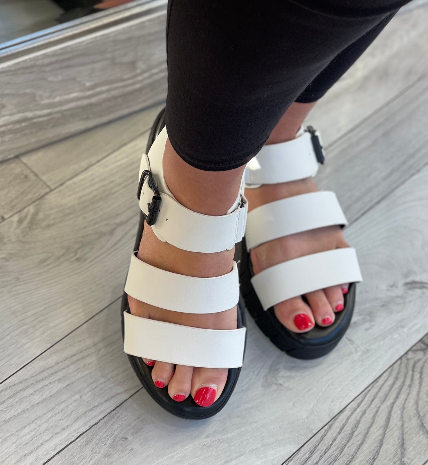 S Oliver - White Strap Sandal