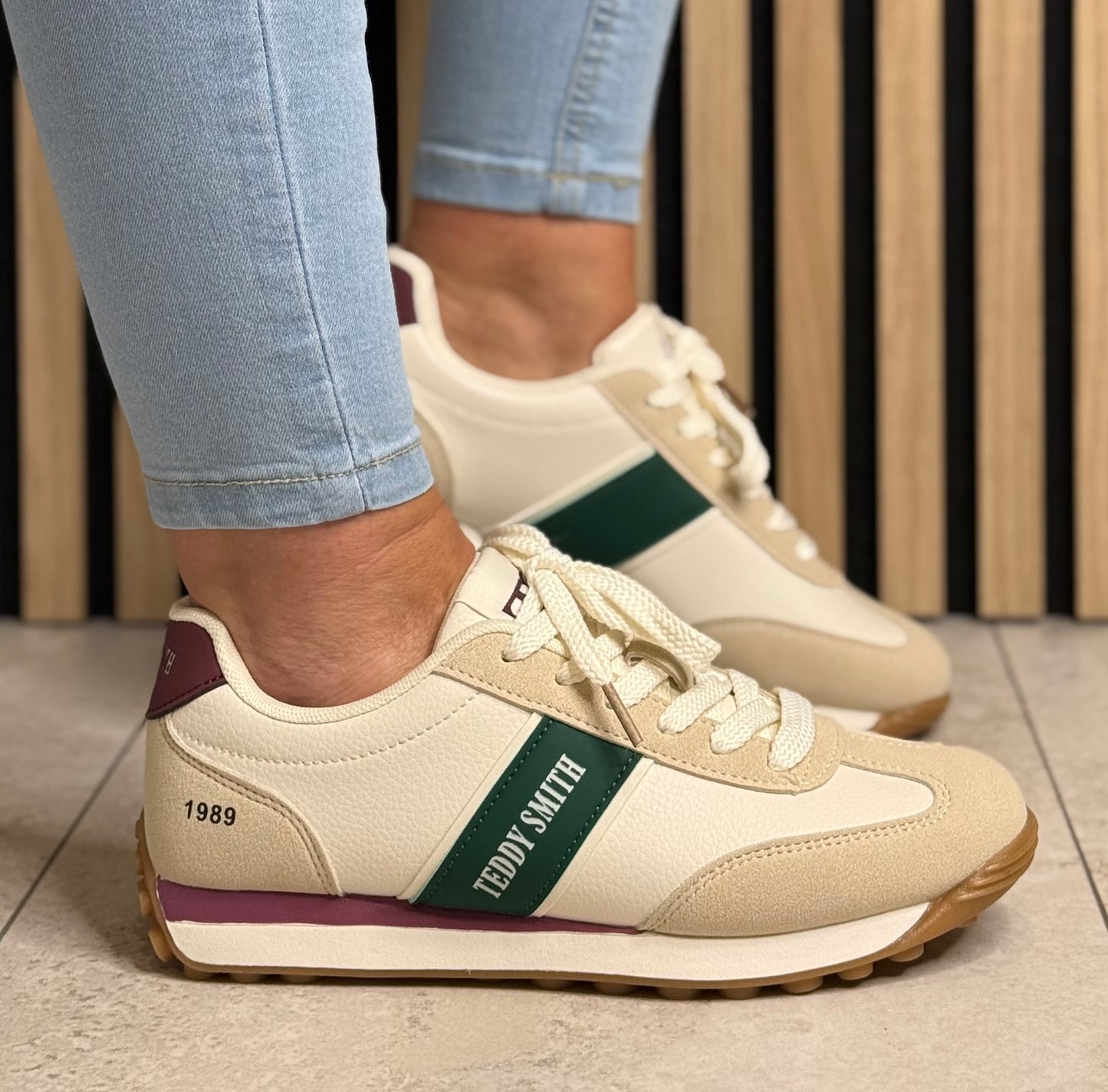 Teddy Smith -  Beige Combo Trainer (120548)