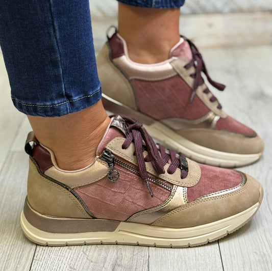 Tamaris - Rose Side Zip Combo Trainer