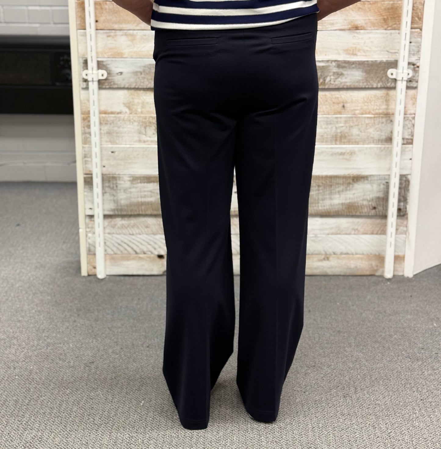 Robell- Navy Luxury2Wear Wide Leg Trouser