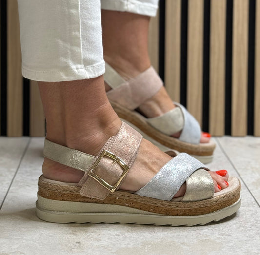 Rieker - Metallic Combo Sandal