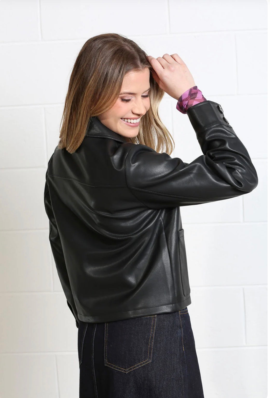 Rant & Rave -  Adele Black Faux Leather Jacket