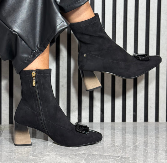 Kate Appleby - ‘Abbotsley' Schwarz Patent Trim Boot