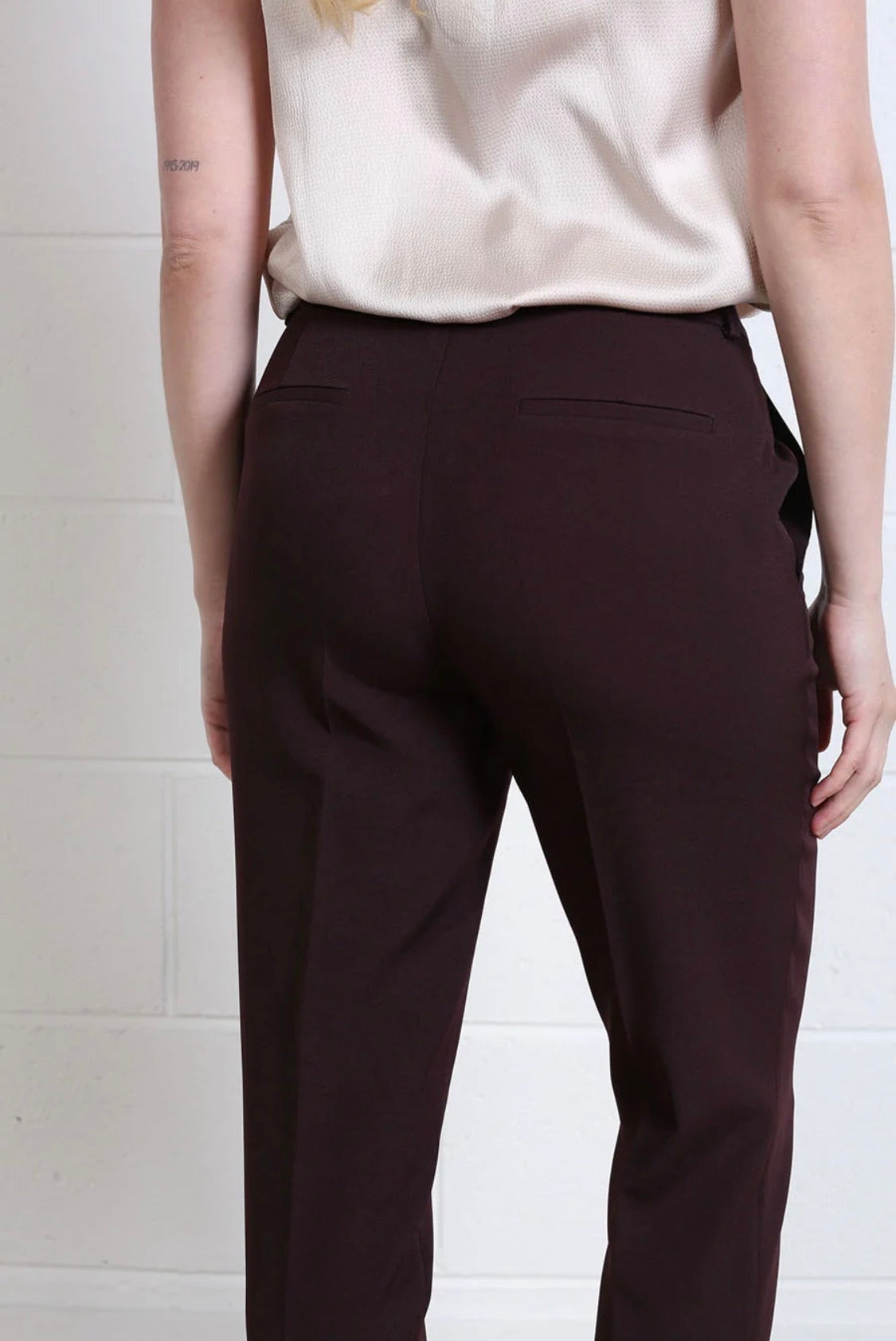 Rant & Rave - 'Valerie’ Aubergine Slim Leg Trouser
