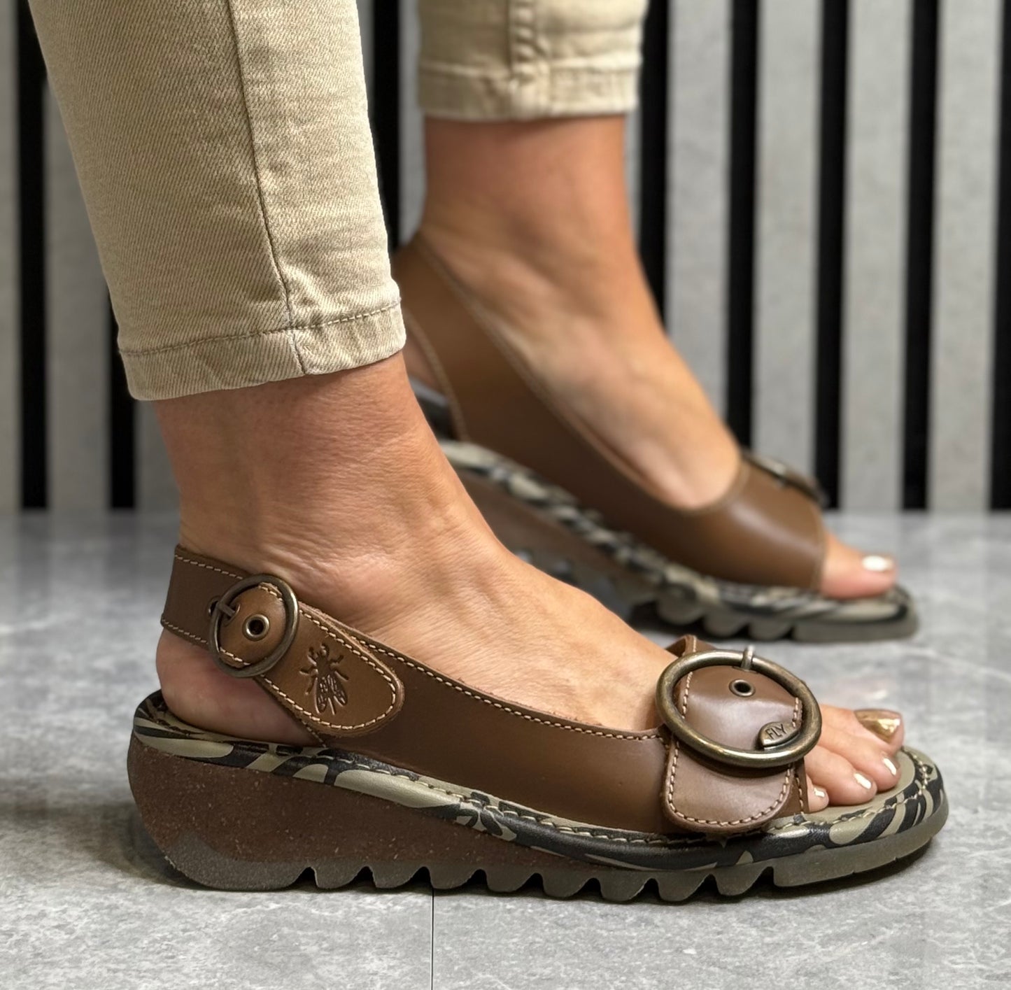 Fly London - Camel Sandal (TRAM723)