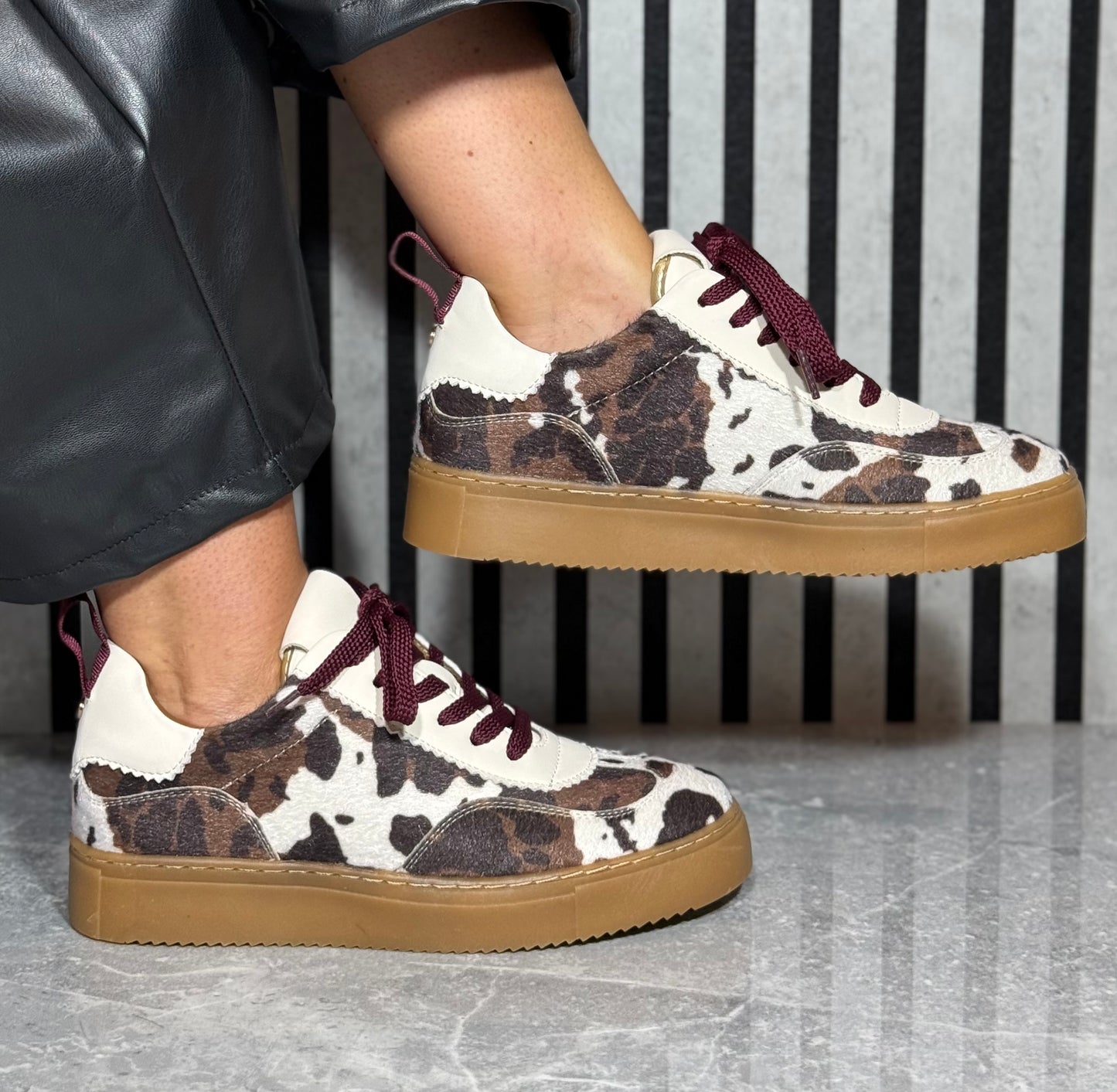 Rant & Rave- 'Ciara' Cow Print Trainer