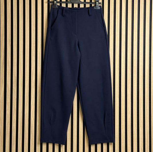 Navy Pintuck 7/8 Trouser