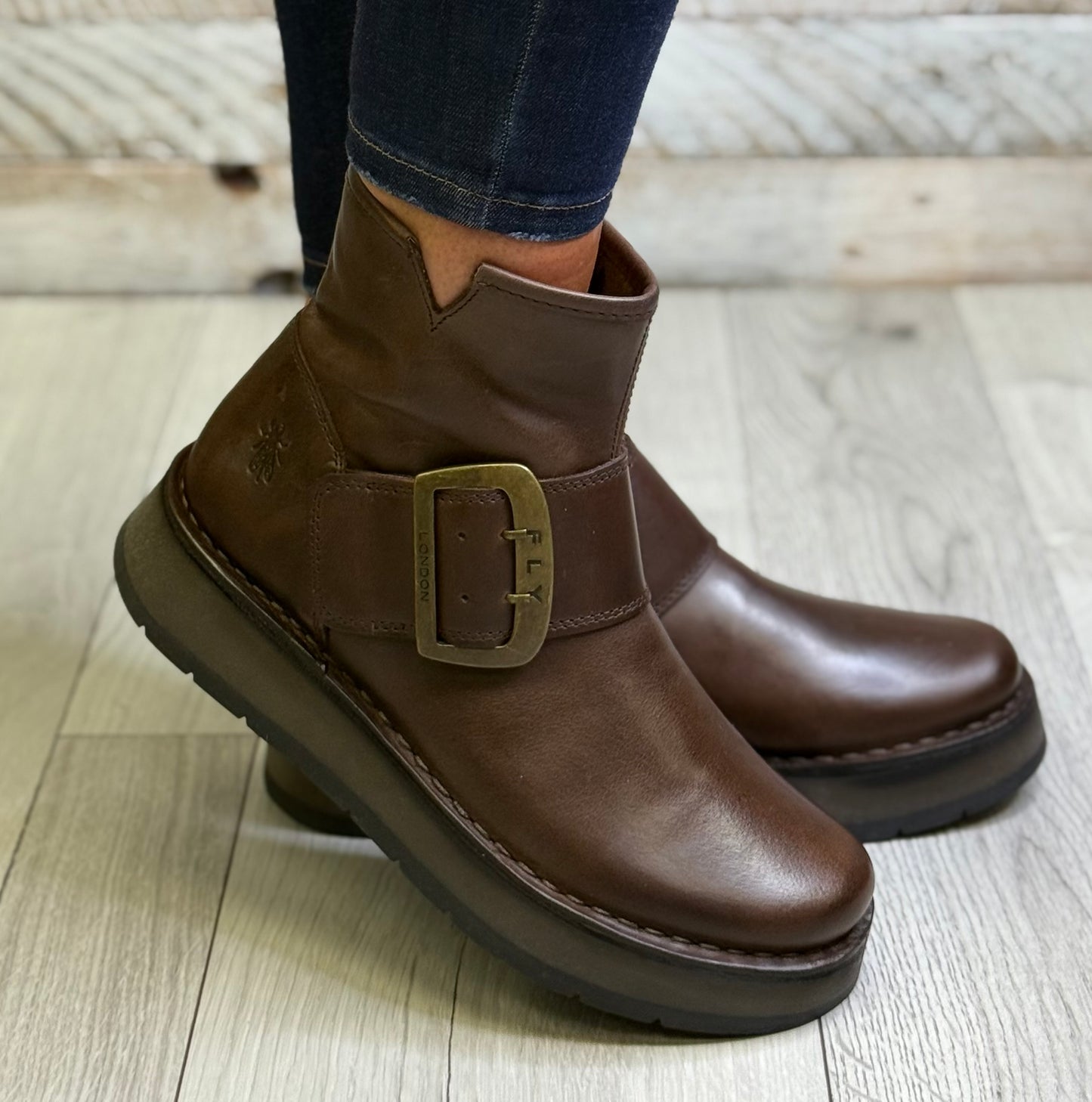 Fly London - Dark Brown Leather Boot