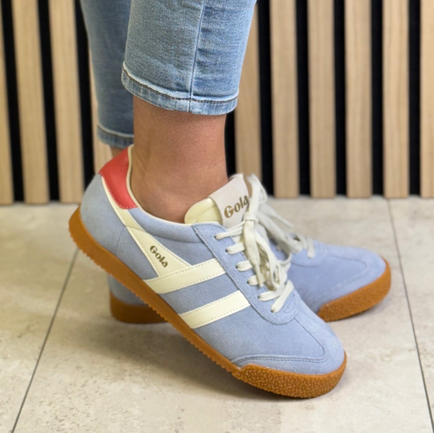 Gola - ‘Elan' Air/Off White/Coral Trainer