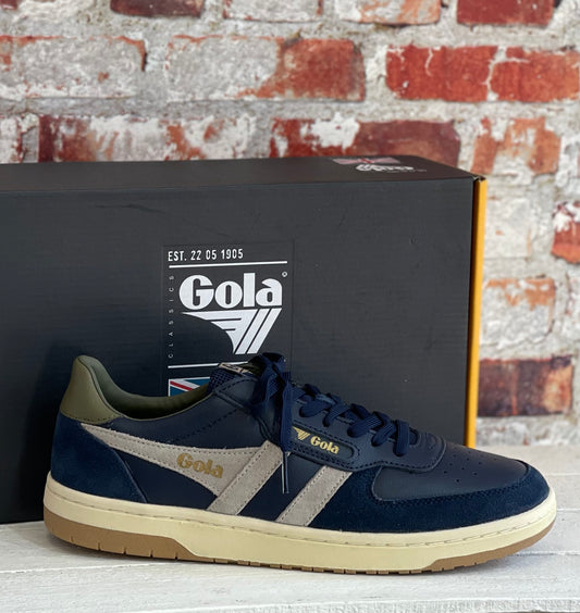 Gola - Navy Mens 'Hawk' Leather Trainer