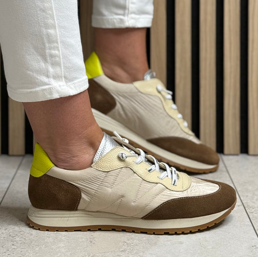 Wonders - A-4802 Cognac/Nylon/Fog/Taupe Trainer