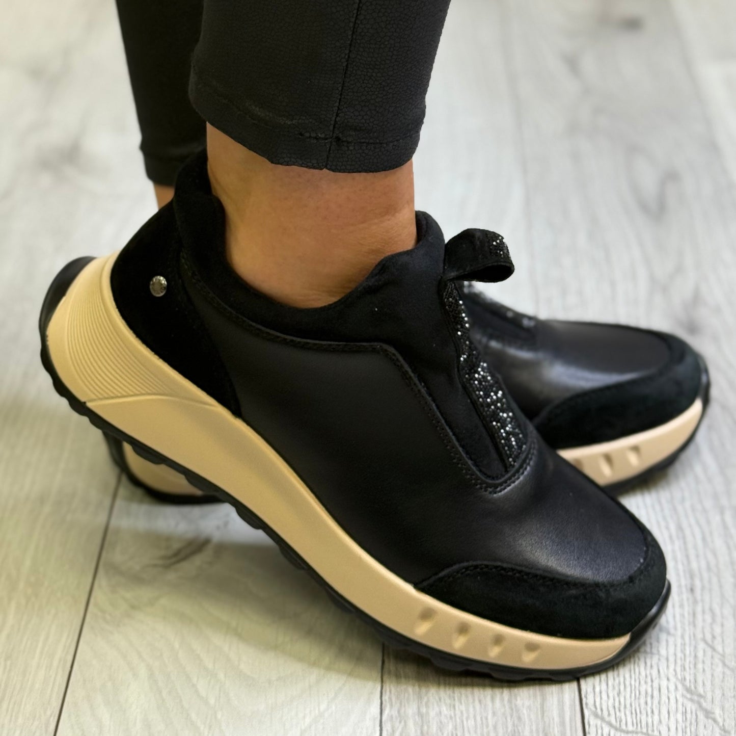 Patrizio Como - 'Fusine' Black Sock Trainer