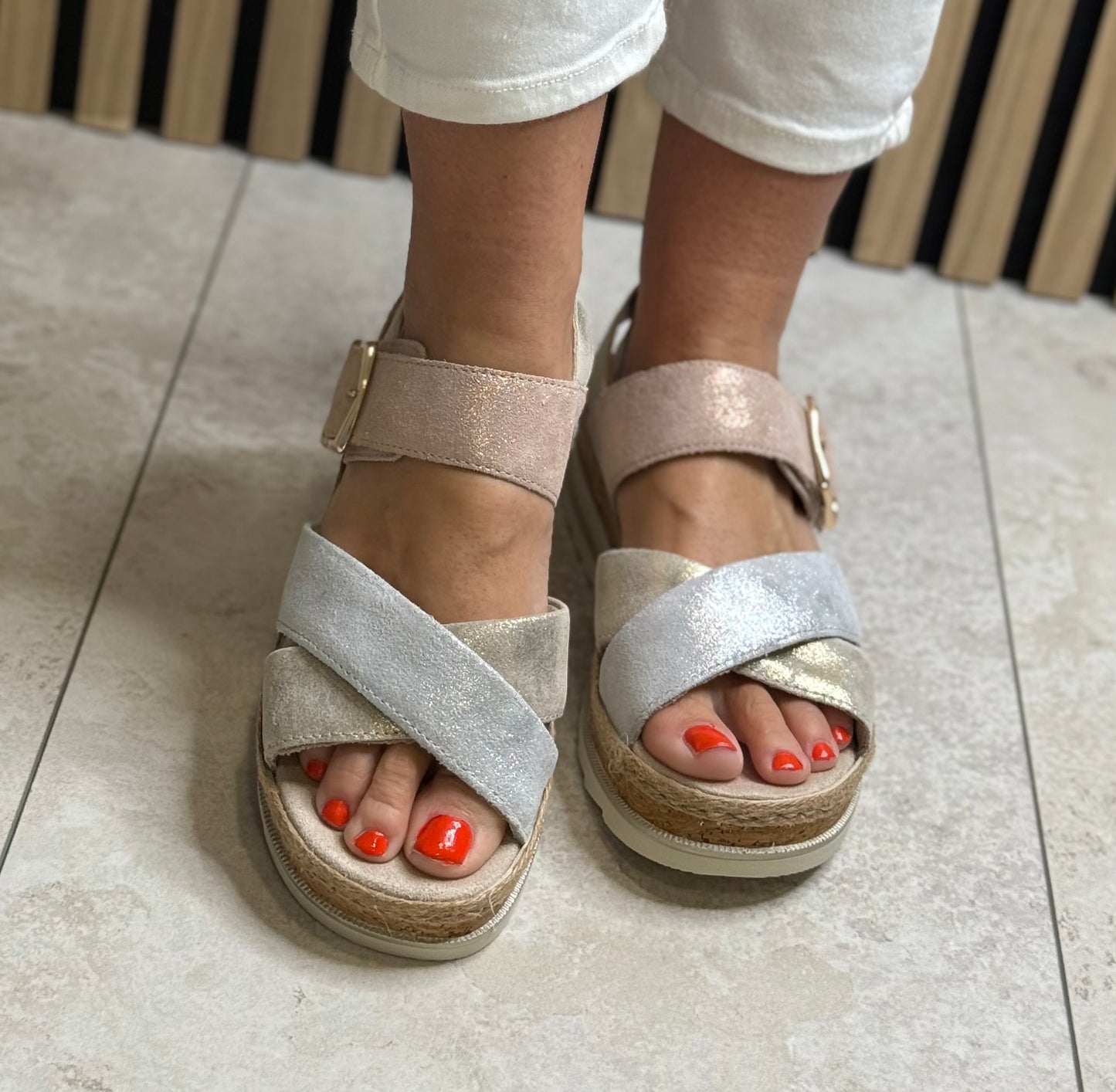 Rieker - Metallic Combo Sandal