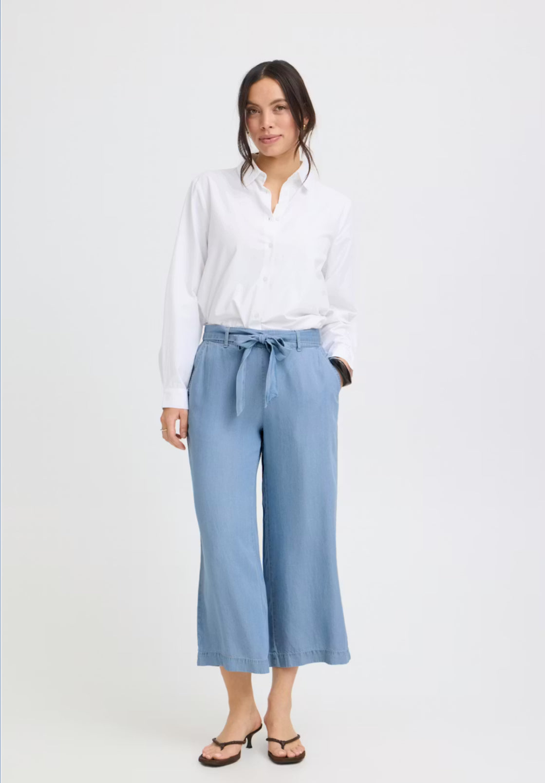 b.young - ‘BYKOSMO’ Light Denim Crop Trouser
