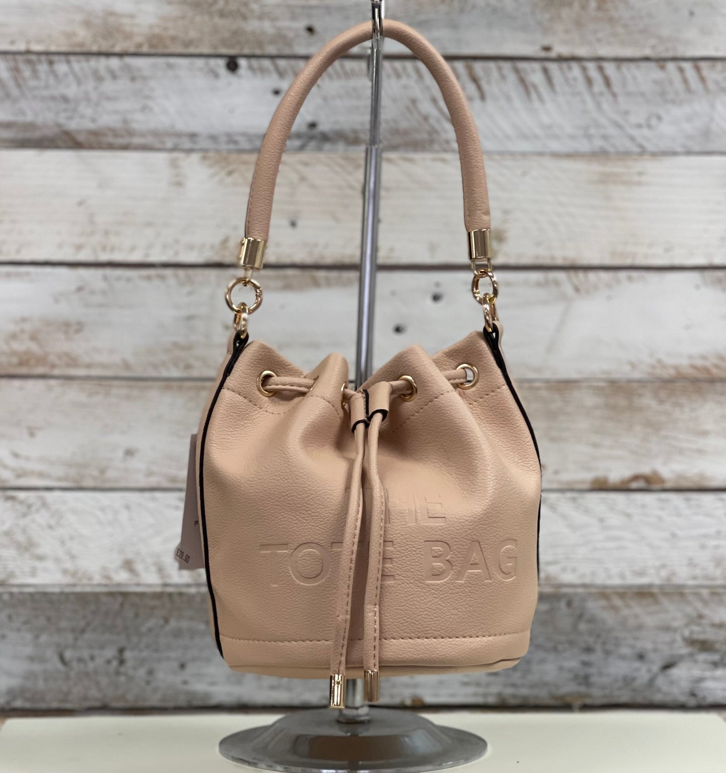 hannah k - Taupe Tote Bucket Bag