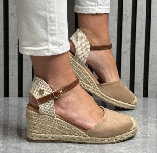 Xti - Beige Espadrille Wedge Sandal (140746)
