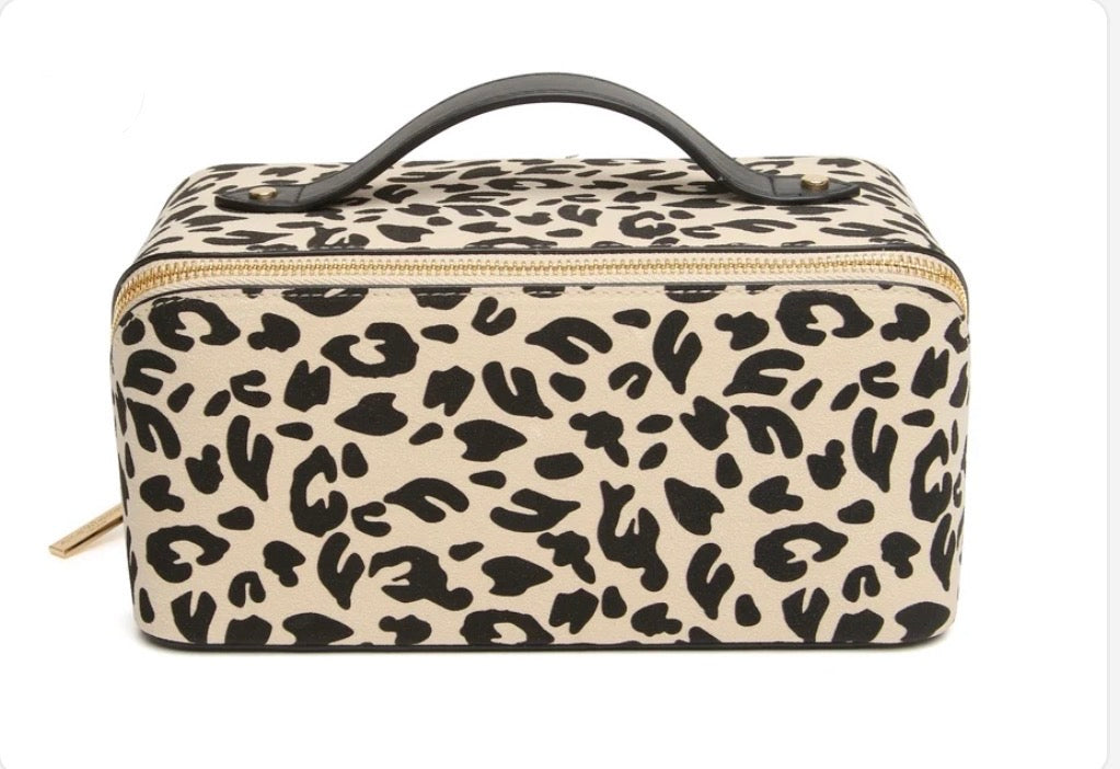Alice Wheeler - Light Leopard Train Case