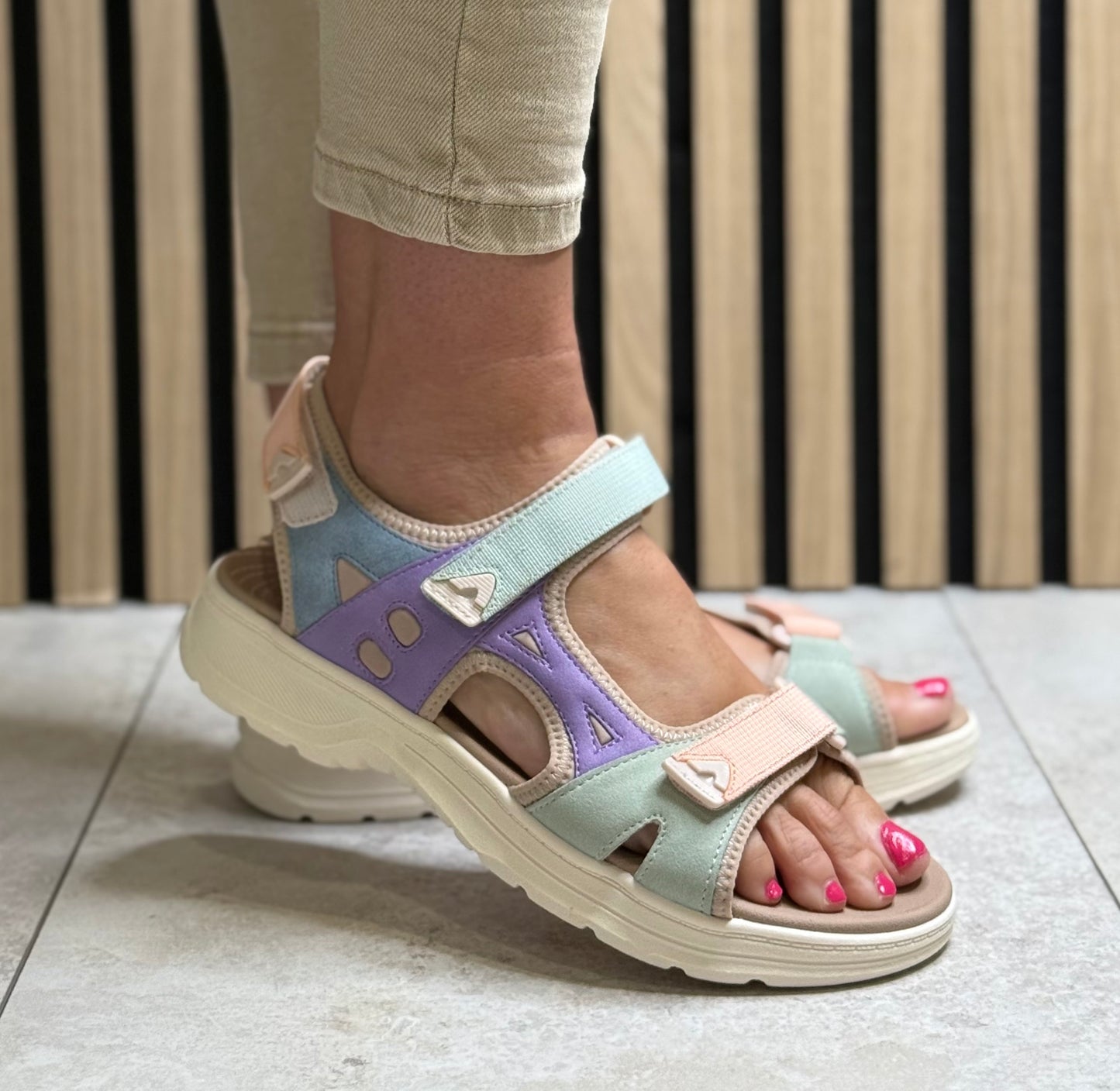 Jana - Multi Velcro Strap Sandal