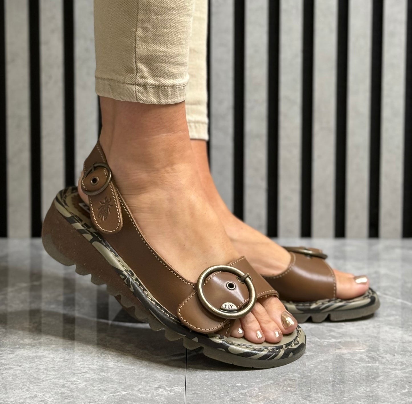 Fly London - Camel Sandal (TRAM723)