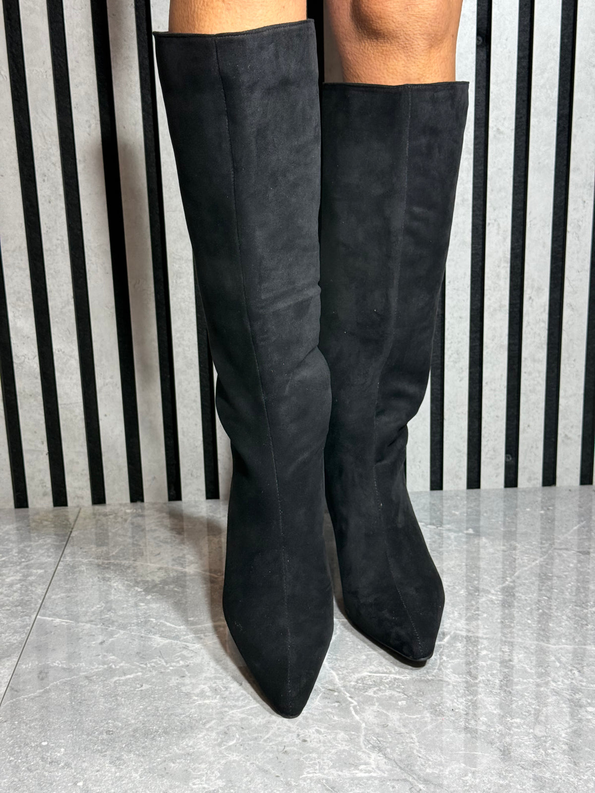 Rant & Rave- 'Daisy' Black Long Boot