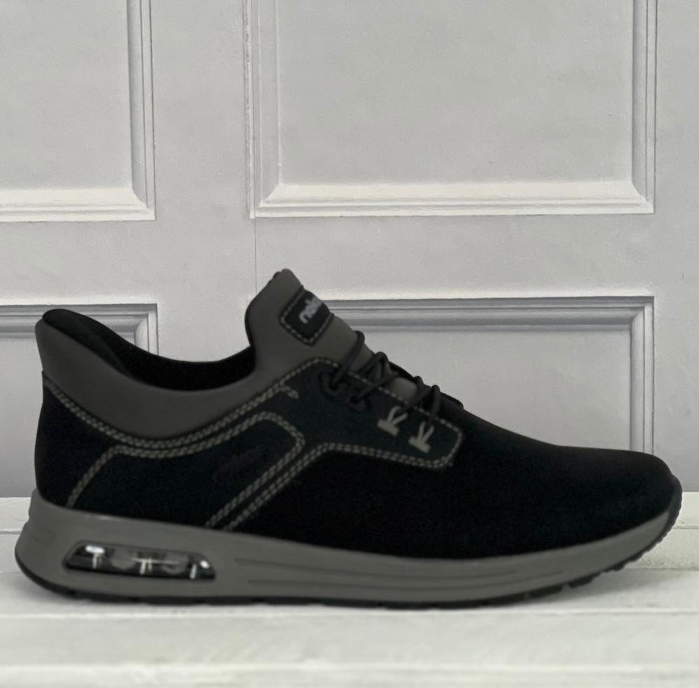 Rieker - Mens Black 'Ready 2 Go' Sock Trainer