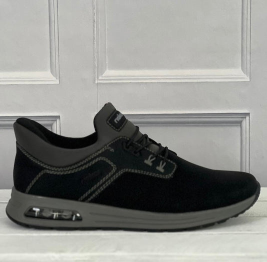 Rieker - Mens Black 'Ready 2 Go' Sock Trainer