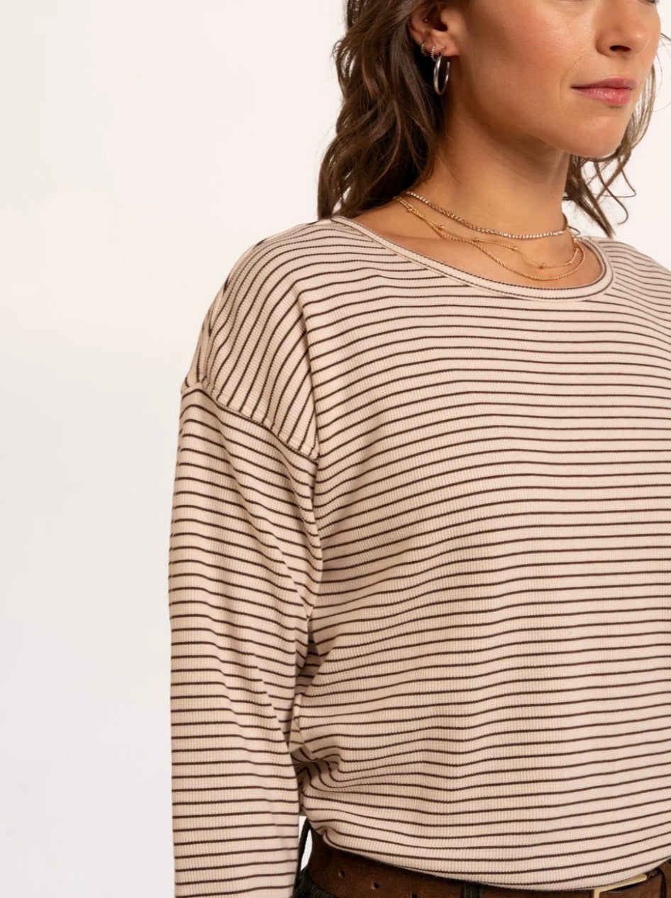 Brakeburn - ‘Bolderwood’ Waffle Stripe L/S Tee