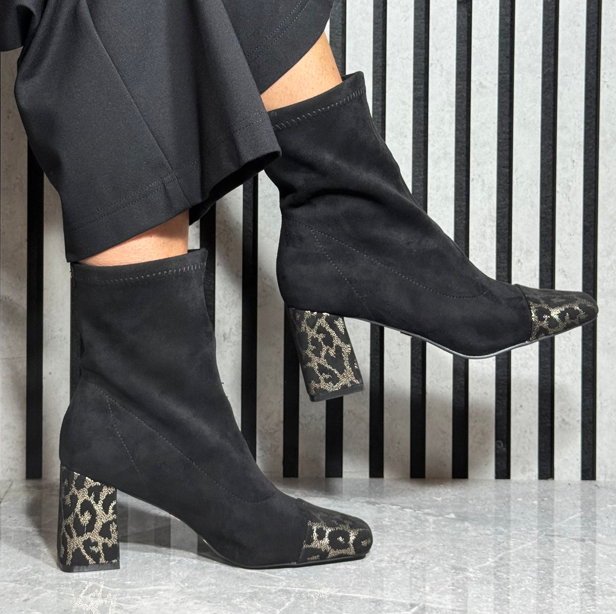 Una Healy - 'Homegrown' Vinyl Wild Block Heel Boot
