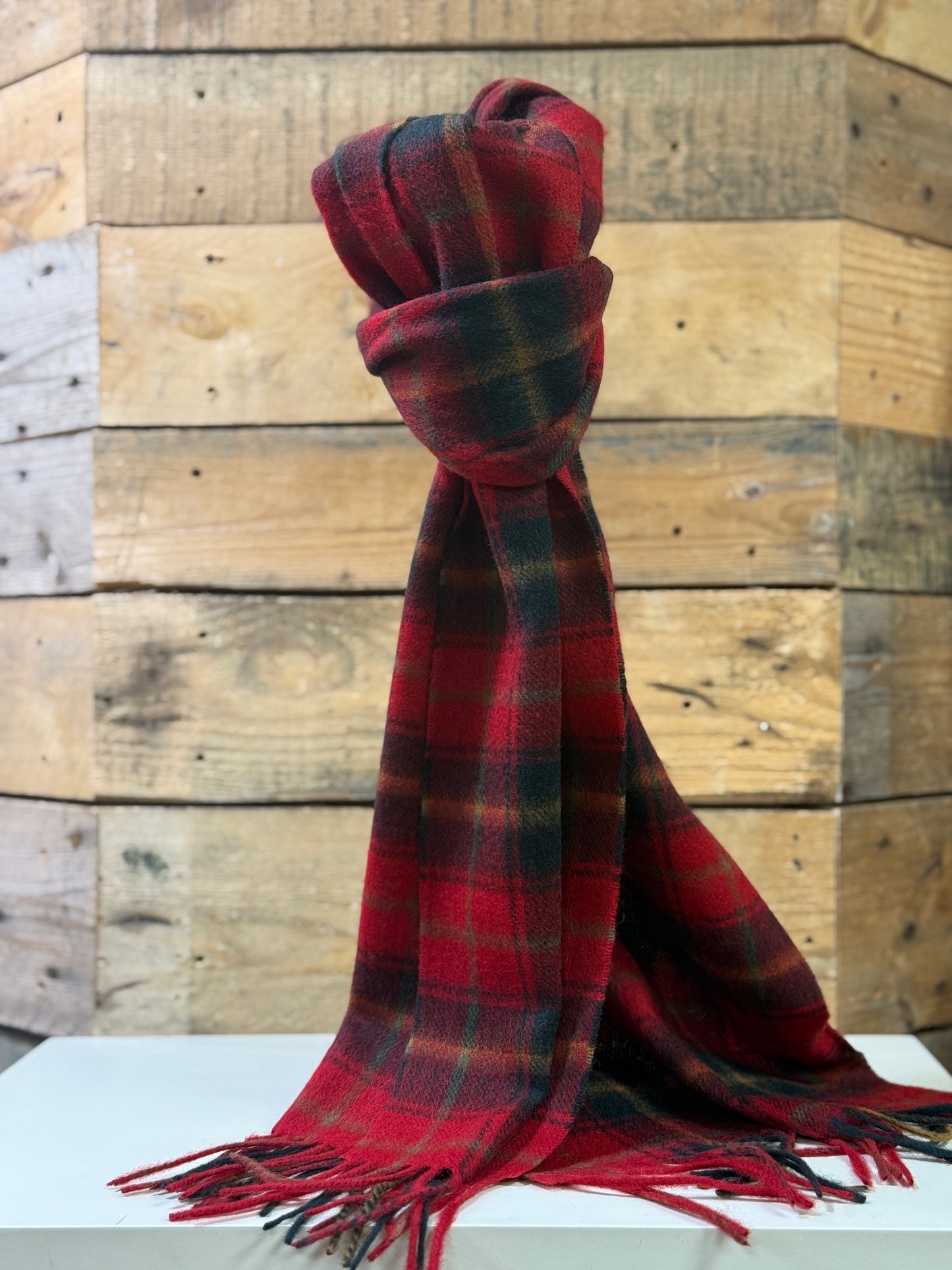 hannah k - Red Checked Scarf