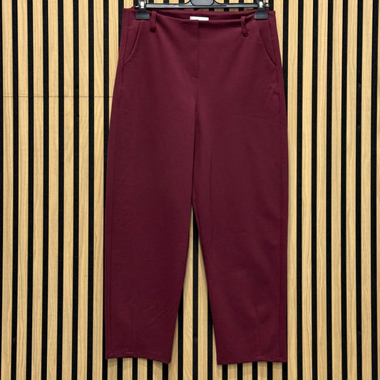 Burgundy Pintuck 7/8 Trouser