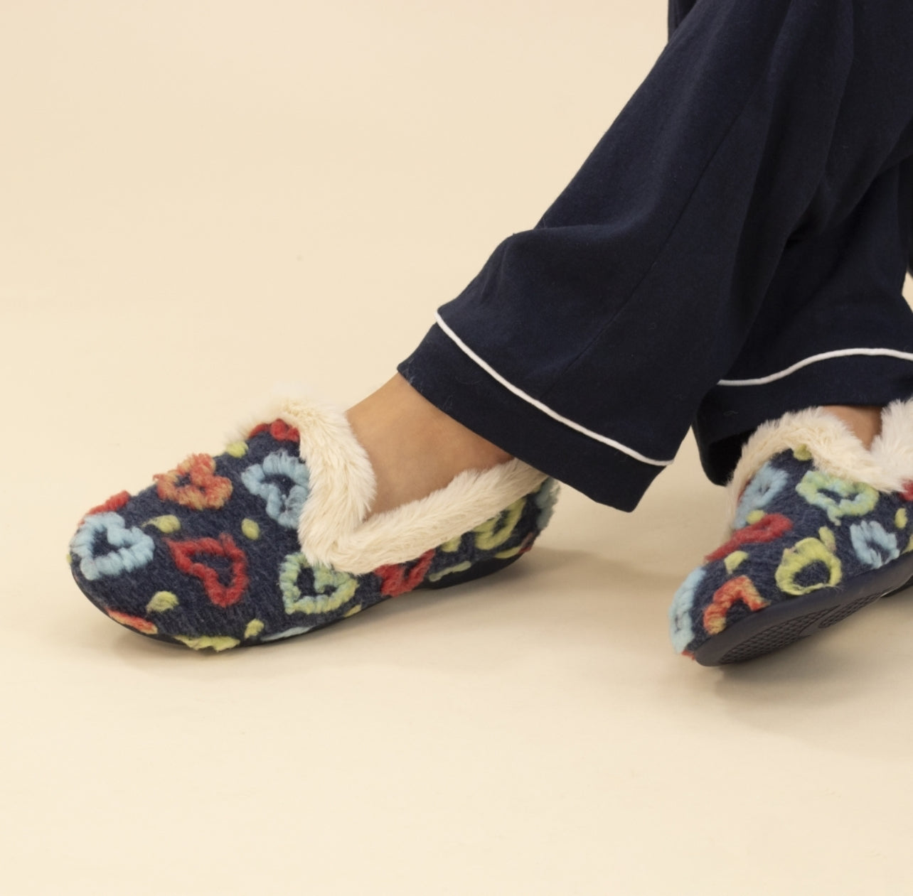 Lunar - 'Truffle' Navy Slipper