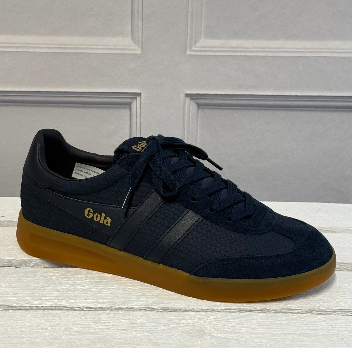 Gola - Mens 'Cyclone Marque' Navy Gum Sole Trainer