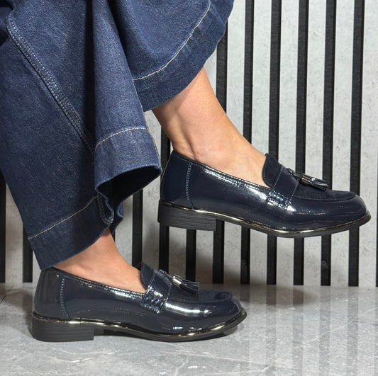 Lunar - Nadia Navy Patent Shoe