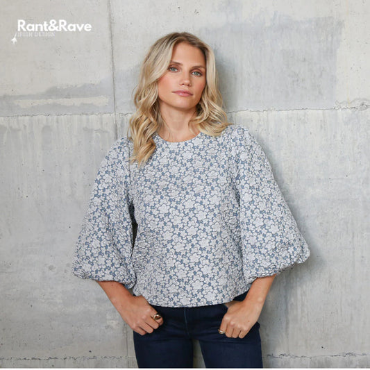 Rant & Rave - 'Quinn’ Ice Blue Top