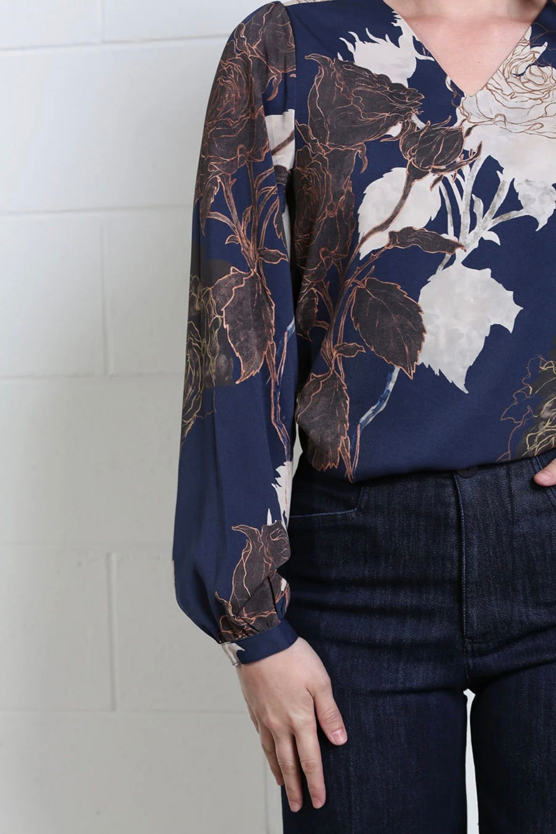 Rant & Rave - Mia Blue Floral Blouse