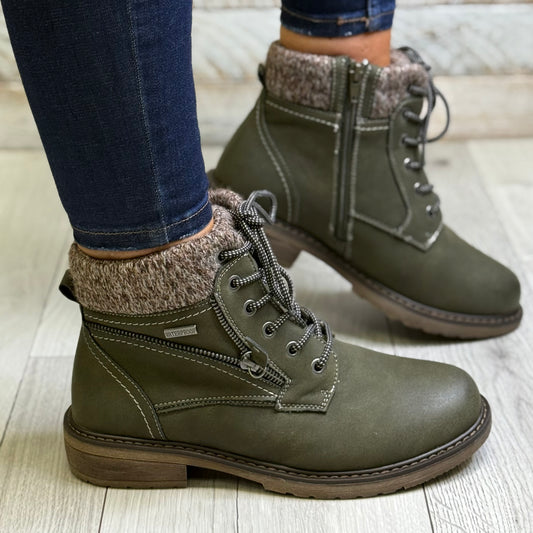 Lunar - 'Benson' Olive Detailed Boot