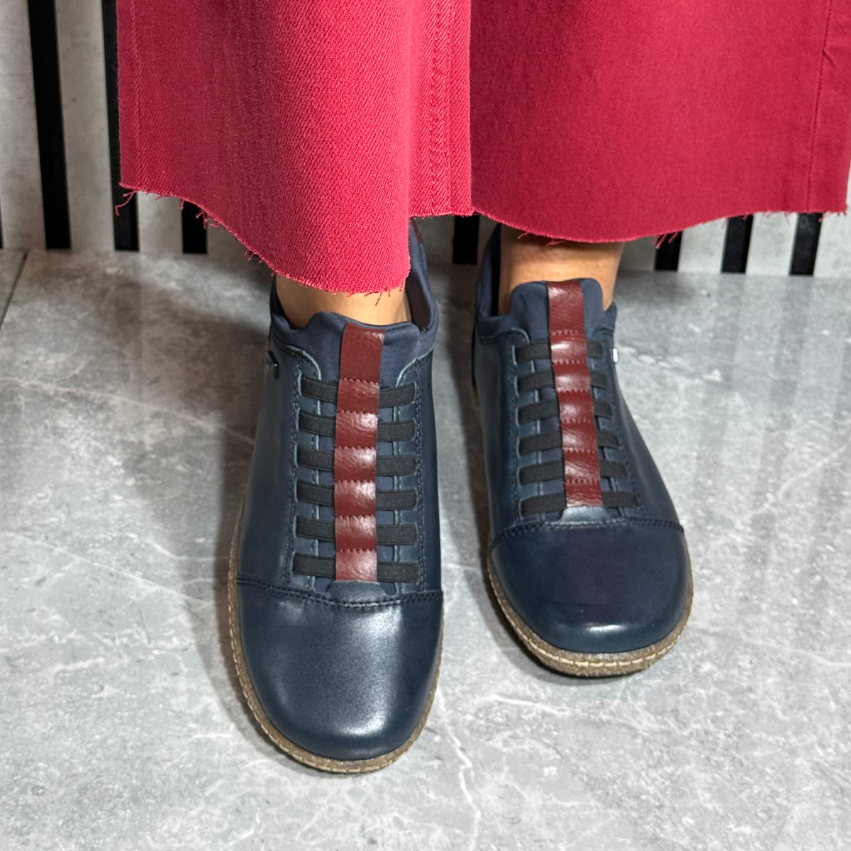 Rieker - Navy Leather 'TEX' Shoe