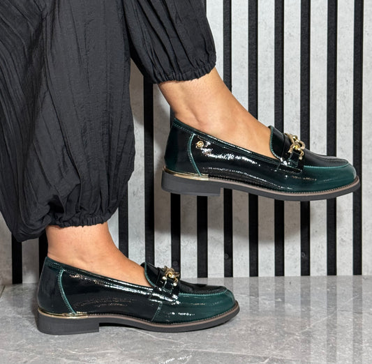 Zanni & Co - 'Phan Thiet One' Royal Teal Patent Loafer