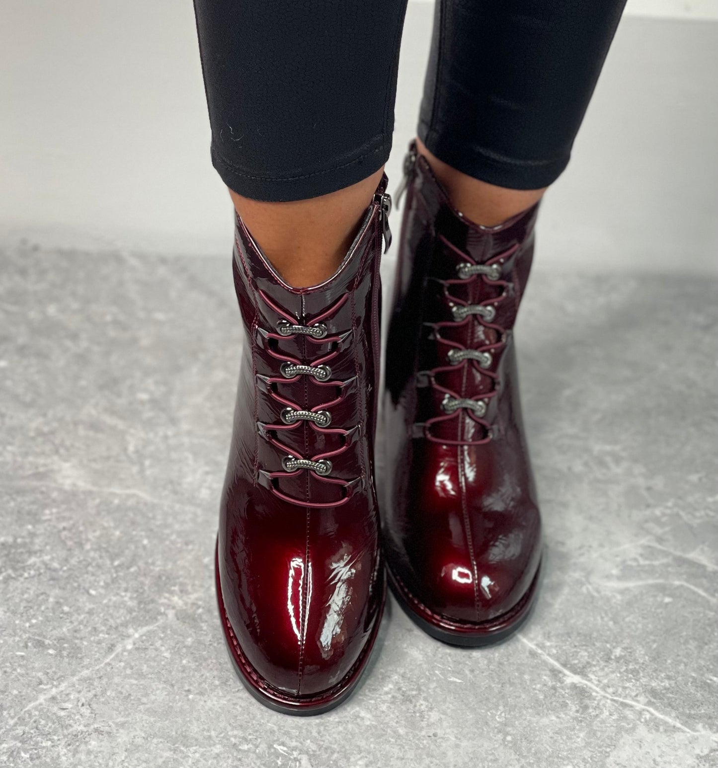 Redz - Burgundy Patent Boot