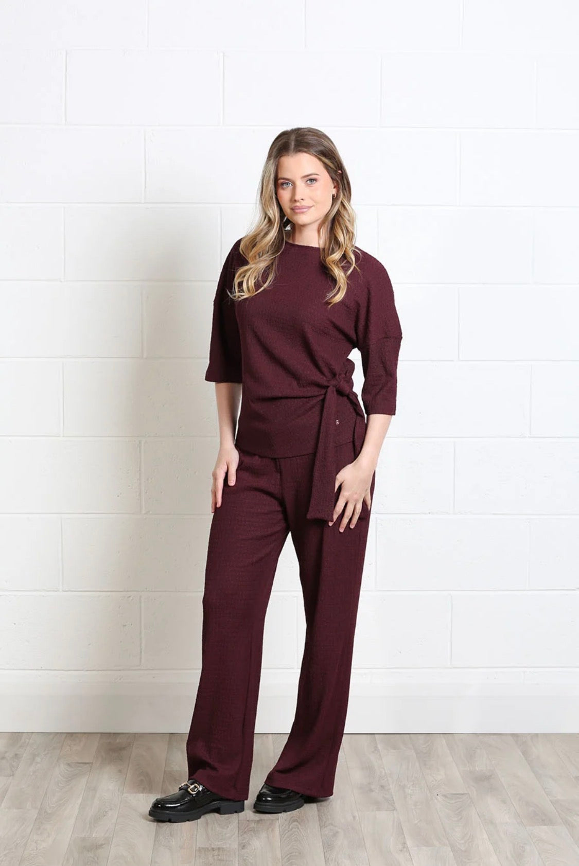 Rant & Rave - Freya Chocolate Brown Textured Co-Ord