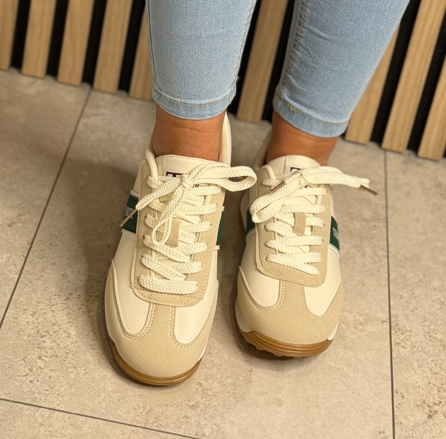 Teddy Smith -  Beige Combo Trainer (120548)