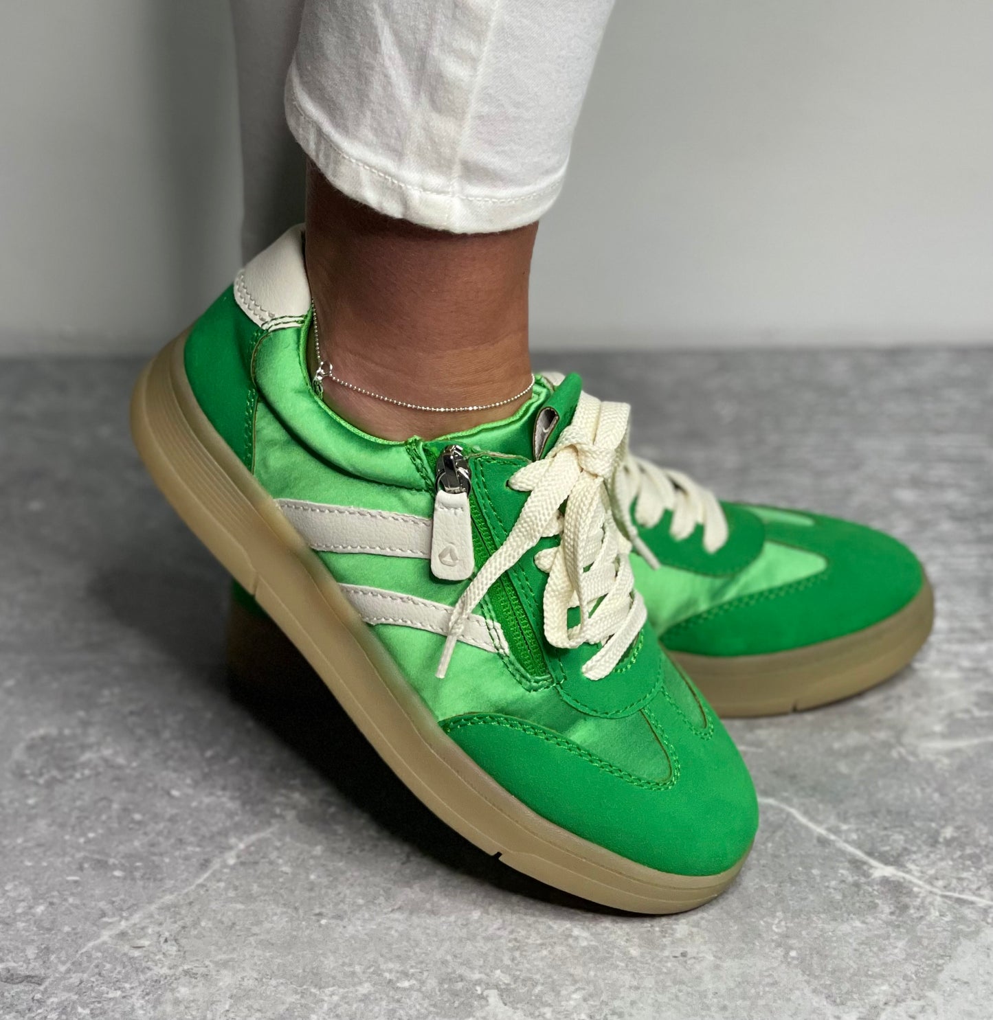 Jana - Green Gum Sole Trainer